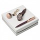 Parure Bird Bordeaux (stylo bille, porte-clefs & montre)