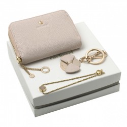 Parure Cacharel Light Pink (porte-clefs, mini portefeuille & bracelet)