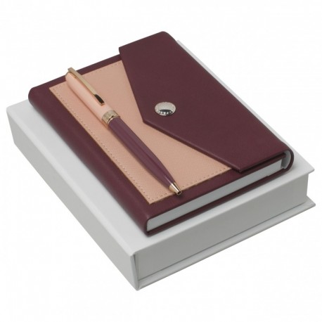 Parure Bird Bordeaux (stylo bille & carnet A6)