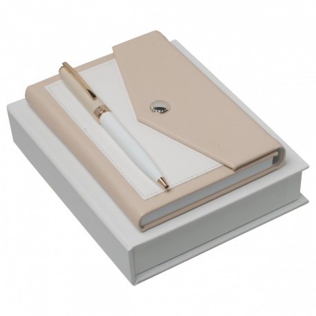 Parure Bird Beige (stylo bille & carnet A6)