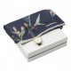 Parure Iris Navy (montre & foulard soie)