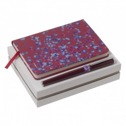 Parure Cacharel Bordeaux (stylo roller & carnet A6)