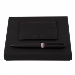 Parure Gear Black (stylo bille & porte-cartes)