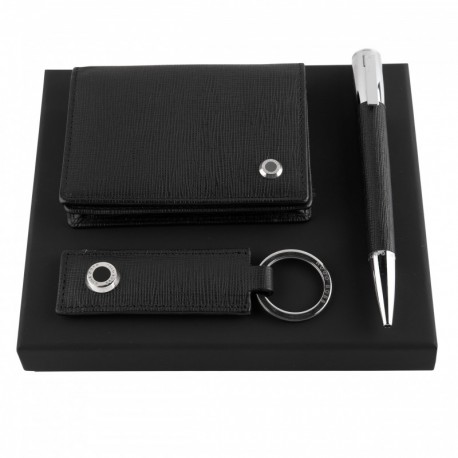 Parure HUGO BOSS (stylo bille, porte-clefs & porte-cartes)