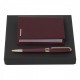 Parure Essential Lady Burgundy (stylo bille & couverture de carnet)