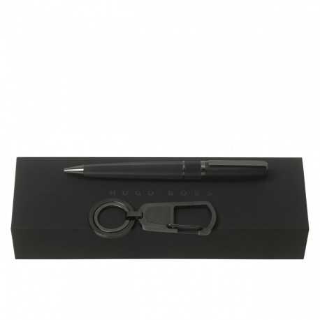 Parure HUGO BOSS Black (stylo bille pad & porte-clefs)