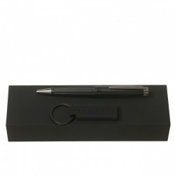 Parure HUGO BOSS Black (stylo bille & porte-clefs)