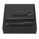 Parure HUGO BOSS Black (stylo bille, porte-clefs & couverture de carnet)