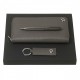 Parure HUGO BOSS Grey (stylo bille, porte-clefs & couverture de carnet)