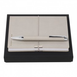 Parure Storyline Light Grey (stylo bille & carnet A6)