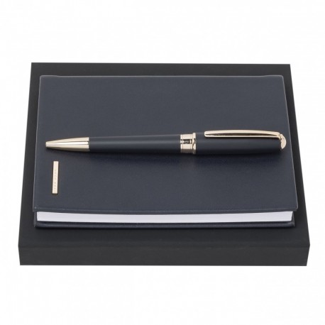 Parure Essential Lady Dark Blue (stylo bille & carnet A6)