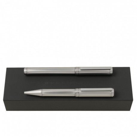 Parure Step Chrome (stylo bille & stylo plume)