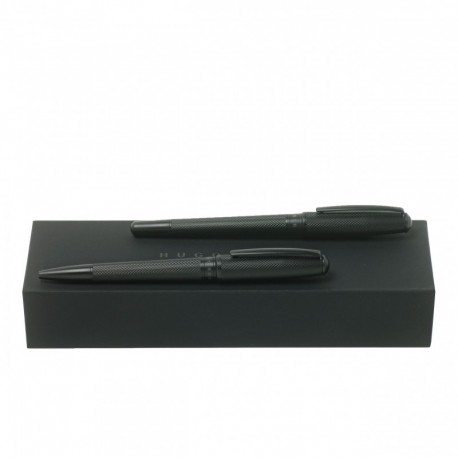 Parure Essential Matte Black (stylo bille & stylo roller)