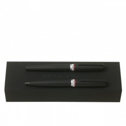 Parure Gear Black (stylo bille & stylo roller)