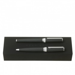 Parure Gear Grey (stylo bille & stylo roller)