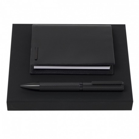 Parure HUGO BOSS Black (stylo bille & couverture de carnet)