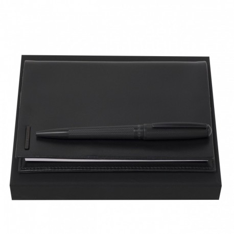 Parure HUGO BOSS Black (stylo bille & couverture de carnet)