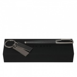 Parure HUGO BOSS (stylo roller & porte-clefs)