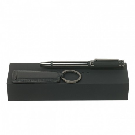 Parure HUGO BOSS (stylo roller & porte-clefs)