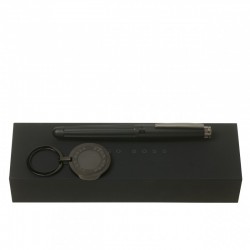 Parure HUGO BOSS Black (stylo roller & porte-clefs)