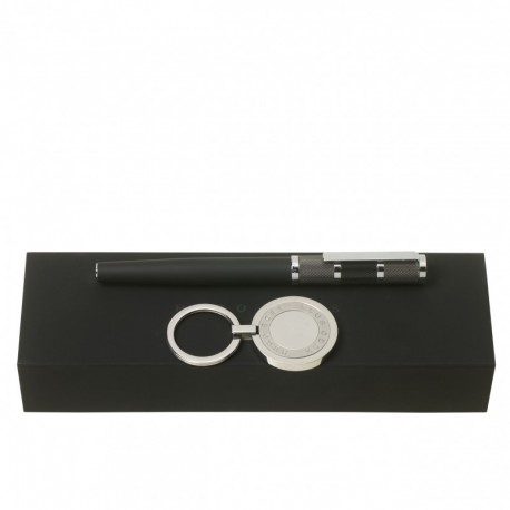 Parure HUGO BOSS (stylo roller & porte-clefs)