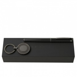 Parure HUGO BOSS Black (stylo roller & porte-clefs)