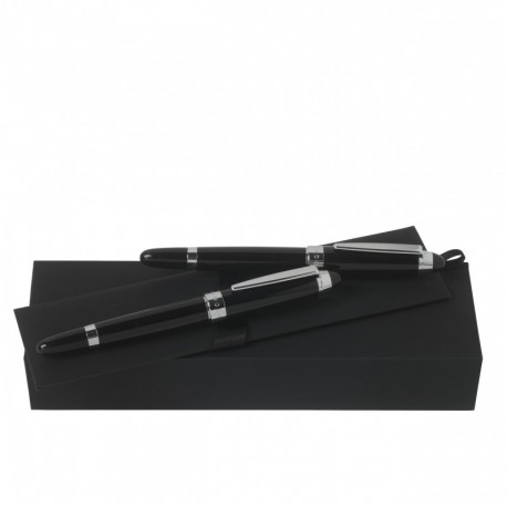 Parure Icon Black (stylo roller & stylo plume)