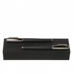 Parure Pure Leather Black (stylo roller & stylo plume)