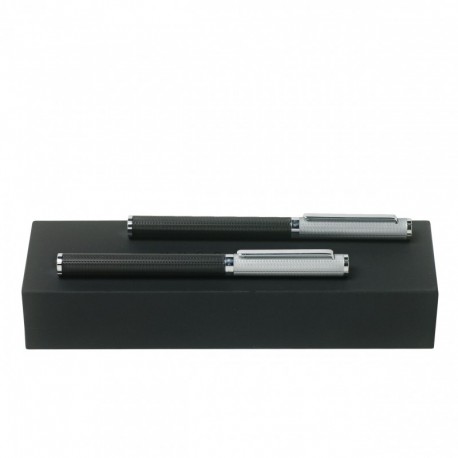 Parure Reverse Silver (stylo roller & stylo plume)