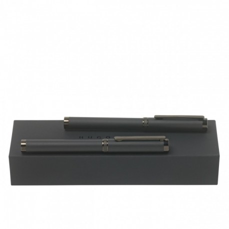 Parure Column Black (stylo roller & stylo plume)