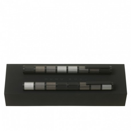 Parure Evolution Dark Grey (stylo roller & stylo plume)