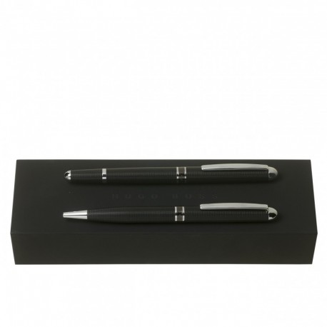 Parure Framework Grid Black (stylo bille & stylo roller)