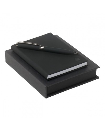 Parure Chorus Black (stylo bille & carnet A6)