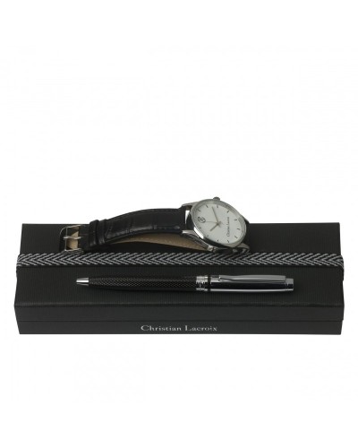 Parure Christian Lacroix (stylo bille & montre)