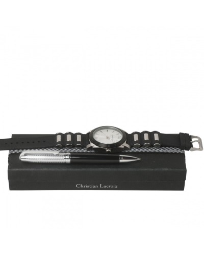 Parure Christian Lacroix (stylo bille & montre)