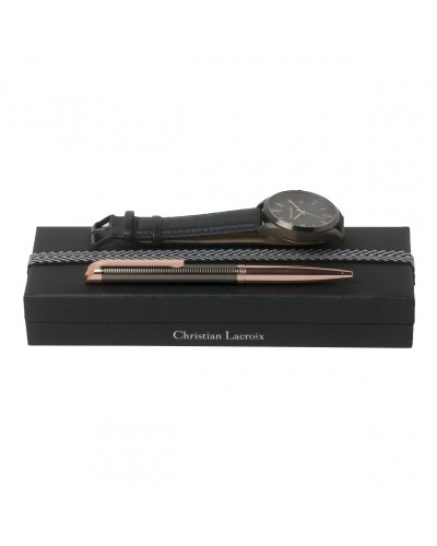 Parure Christian Lacroix (stylo bille & montre)