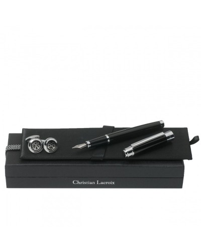 Parure Christian Lacroix Black (stylo plume & boutons de manchette)