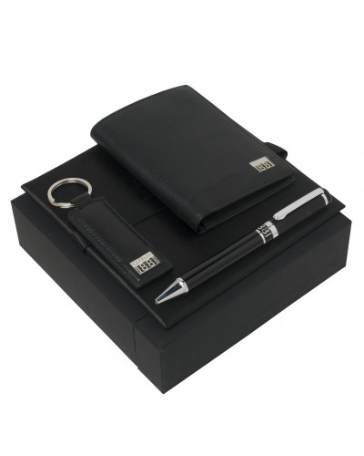 Parure Tycoon (stylo bille, porte-clefs & porte-cartes)