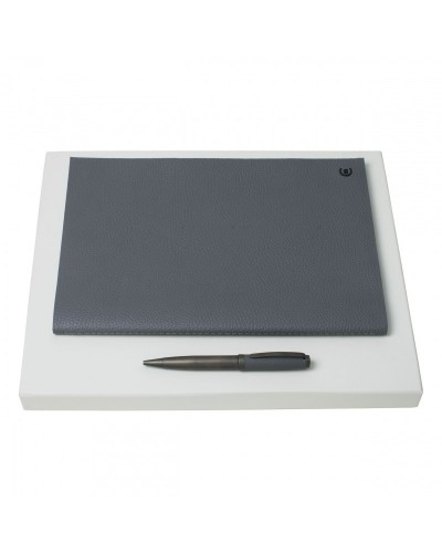 Parure Hamilton Grey (stylo bille & carnet A4)