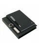 Parure CERRUTI 1881 Black (stylo bille, carnet A5 & porte-clefs)