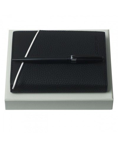 Parure CERRUTI 1881 Black (stylo bille & carnet A6)