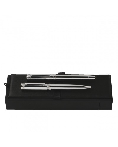 Parure Zoom Classic Silver (stylo bille & stylo roller)