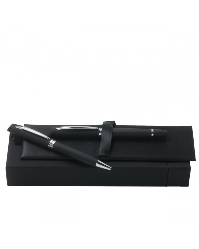 Parure Soft Black (stylo bille & stylo roller)