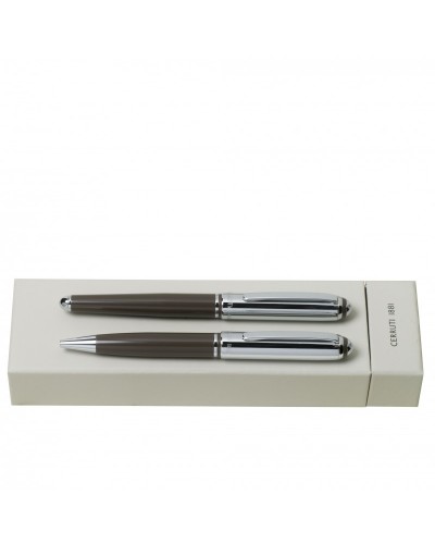 Parure Miles Taupe (stylo bille & stylo roller)