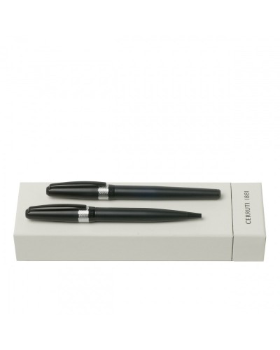 Parure Canal Black (stylo bille & stylo roller)