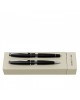 Parure Bicolore Black (stylo bille & stylo roller)