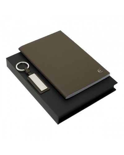 Parure Hamilton Taupe (carnet A5 & porte-clefs)