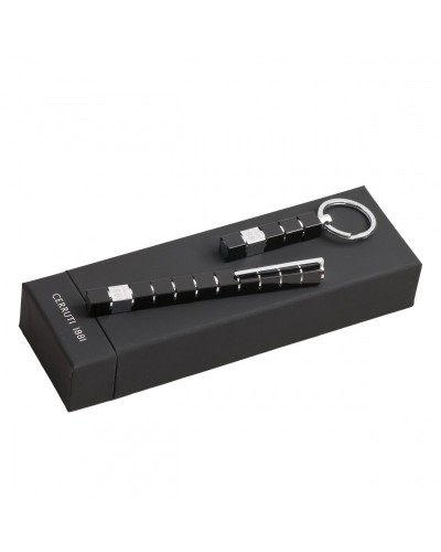 Parure Cubo (stylo roller & porte-clefs)