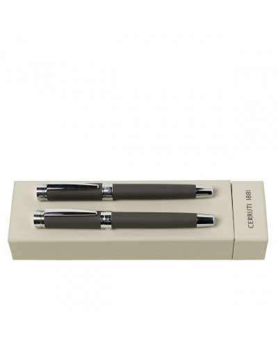 Parure Zoom Soft Taupe (stylo roller & stylo plume)