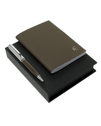 Parure CERRUTI 1881 Taupe (stylo bille & carnet A6)